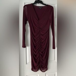 Inc causal cocktail dress burgundy red
